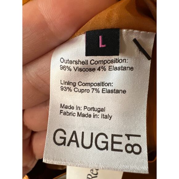 Gauge81 NWT Bima Copper Satin Mini Dress Size Large Cocktail Party - Picture 4 of 8